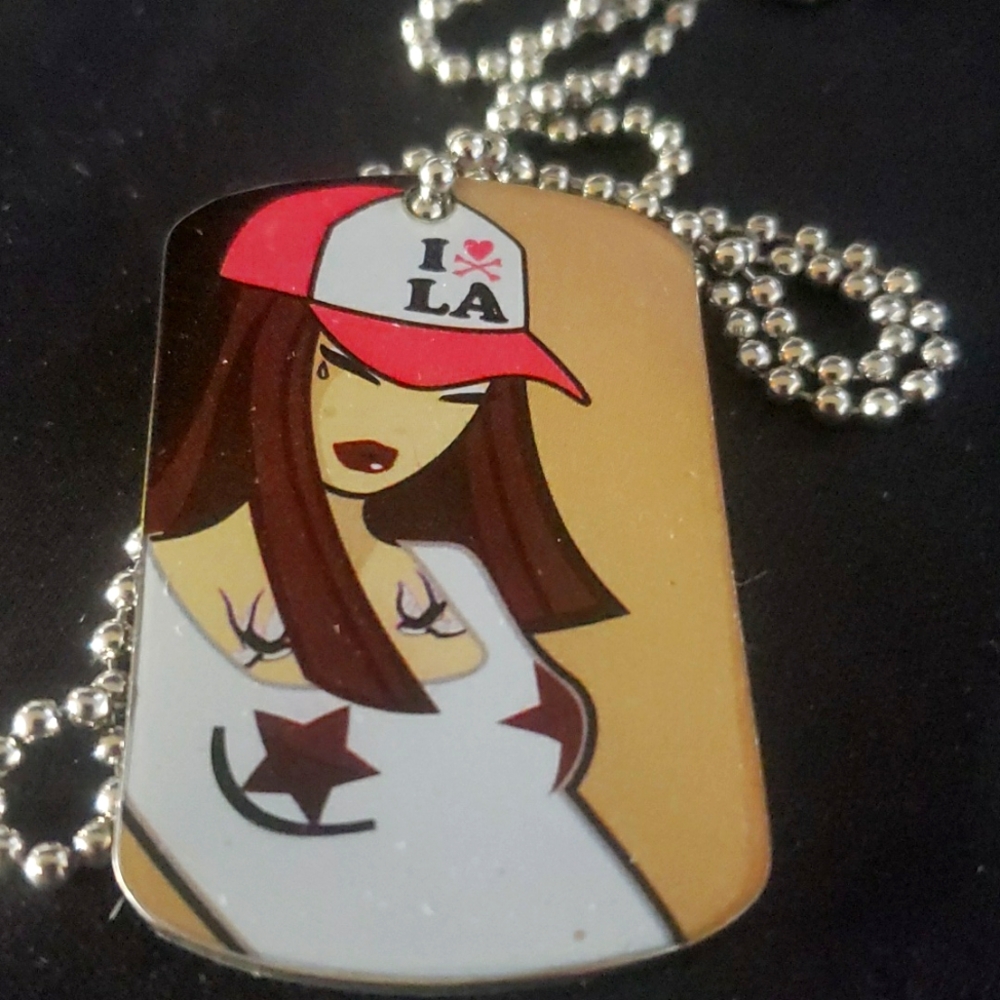 Tokidoki dog tag necklace